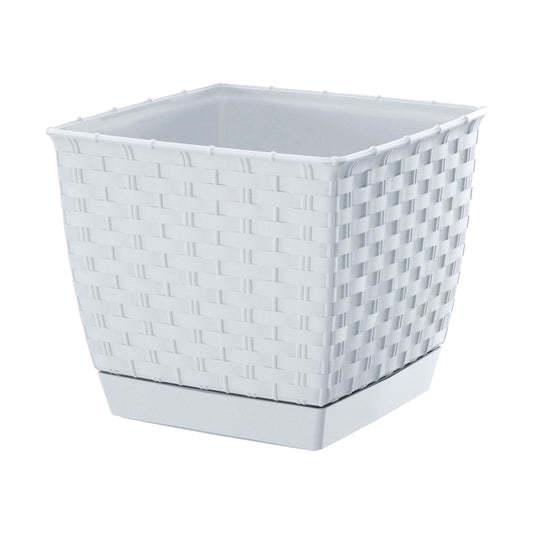 Maceta Ratolla Square 1,5l., Dimensiones (mm) 145x145x126, Color Blanco_0
