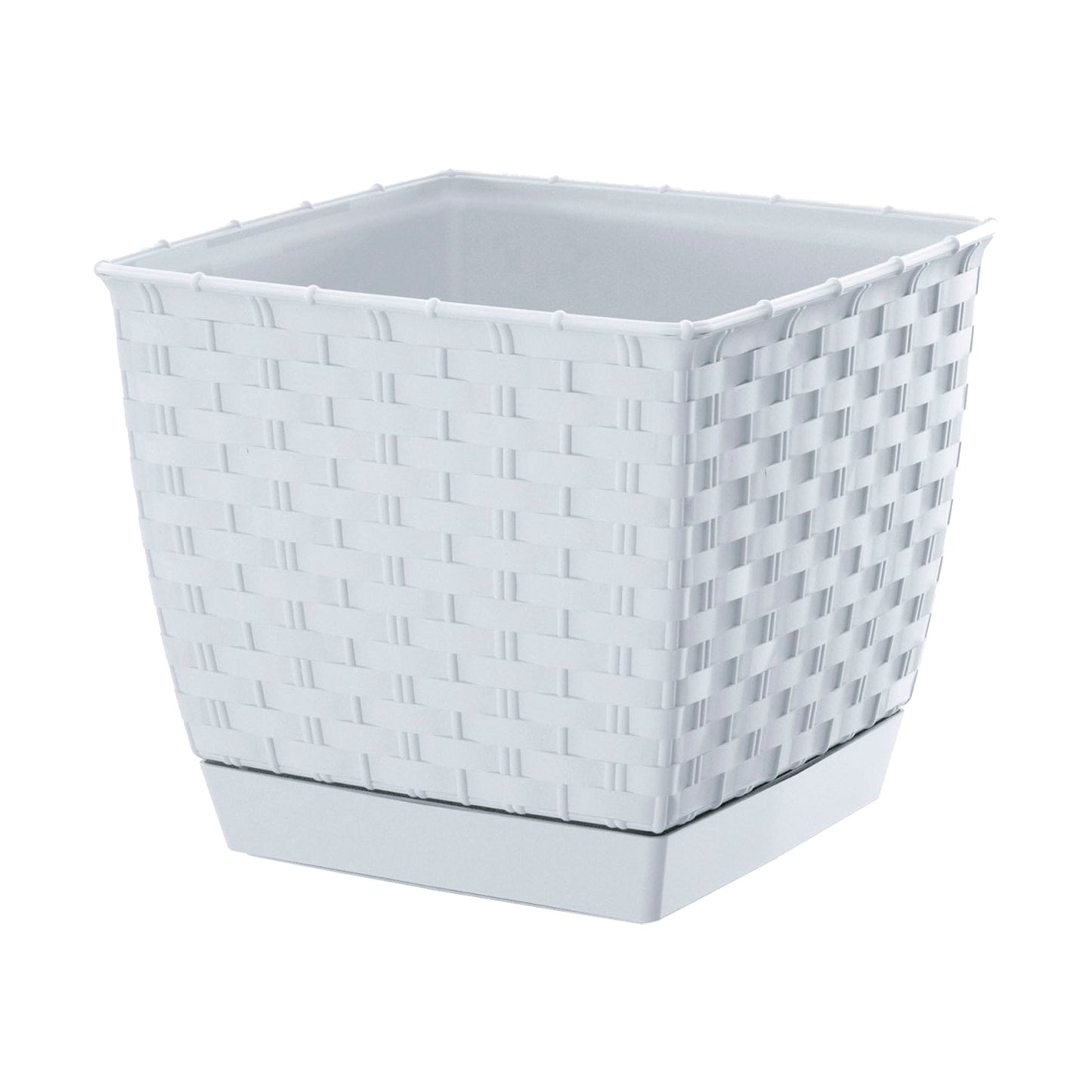 Maceta Ratolla Square 1,5l., Dimensiones (mm) 145x145x126, Color Blanco