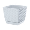 Maceta Ratolla Square 1,5l., Dimensiones (mm) 145x145x126, Color Blanco