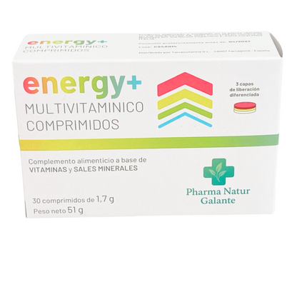 Energy+ Multivitamínico Con Liberación Prolongada – 11 Vitaminas Y 8 Minerales Para Energía Y Recuperación_0