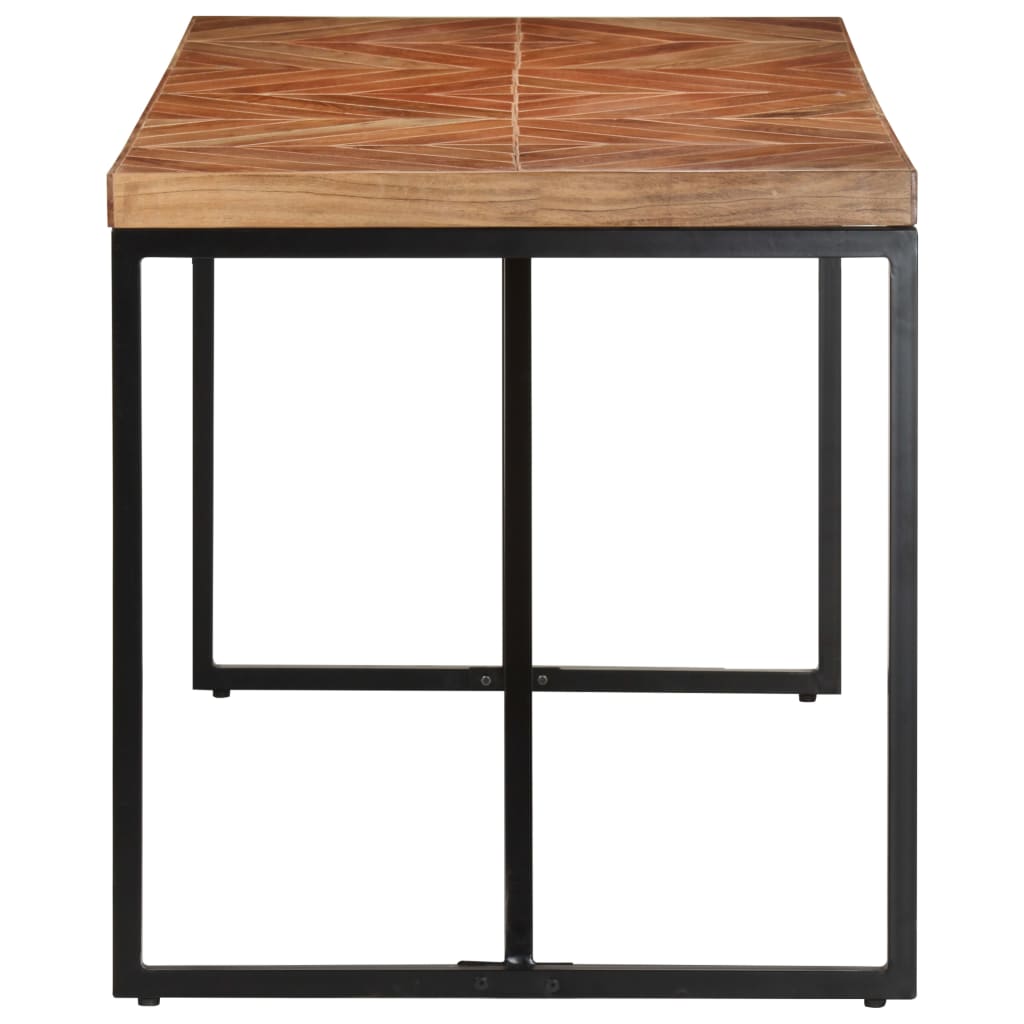 Mesa De Comedor De Madera Maciza De Mango Y Acacia 140x70x76 Cm_1