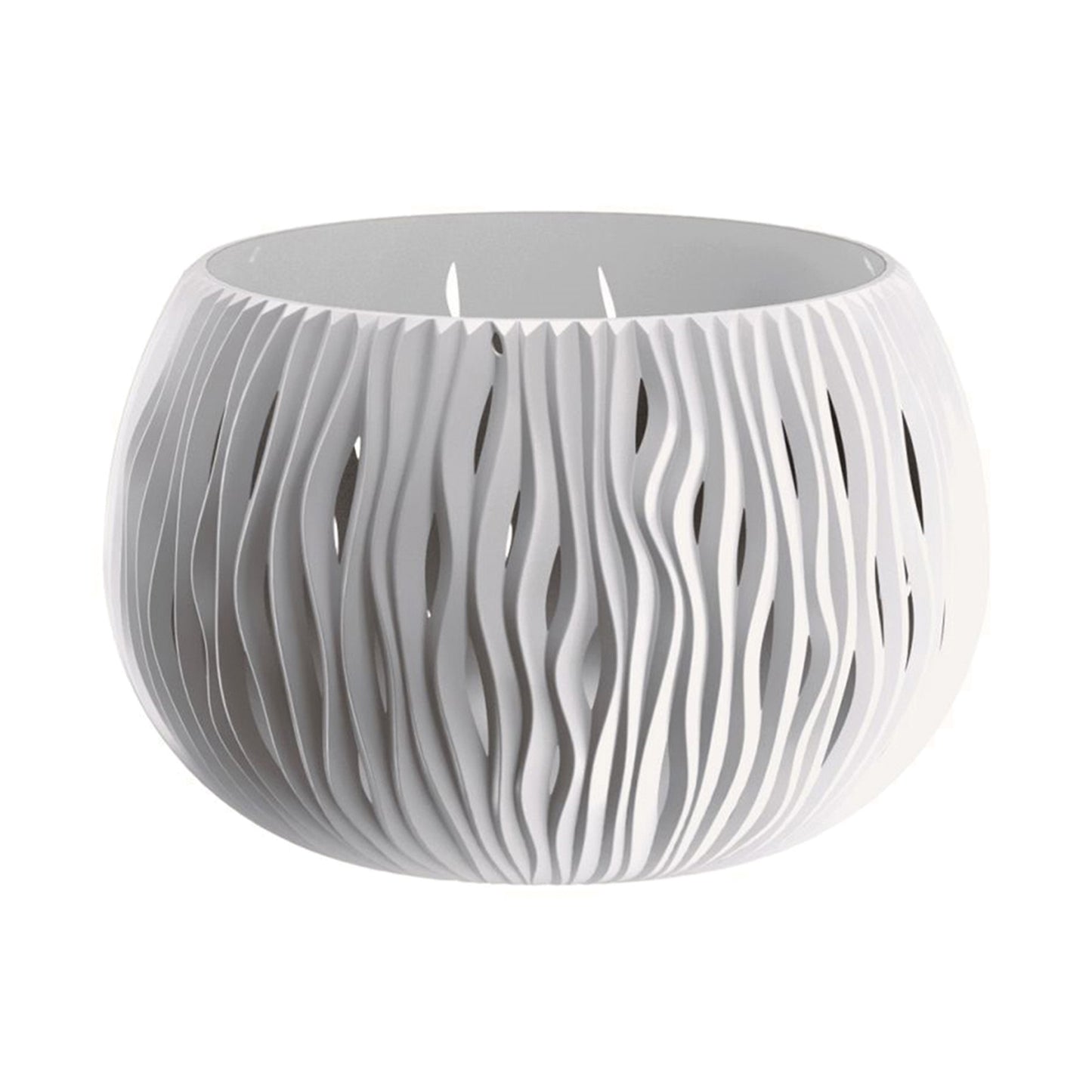 Prosperplast Bowl Sandy De Plástico Con Depósito En Color Blanco, 13,6 (alto) X 18 (ancho) X 18 (profundo) Cms_0