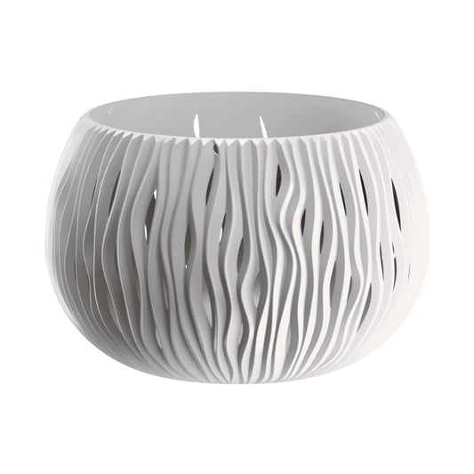 Prosperplast Bowl Sandy De Plástico Con Depósito En Color Blanco, 13,6 (alto) X 18 (ancho) X 18 (profundo) Cms_0