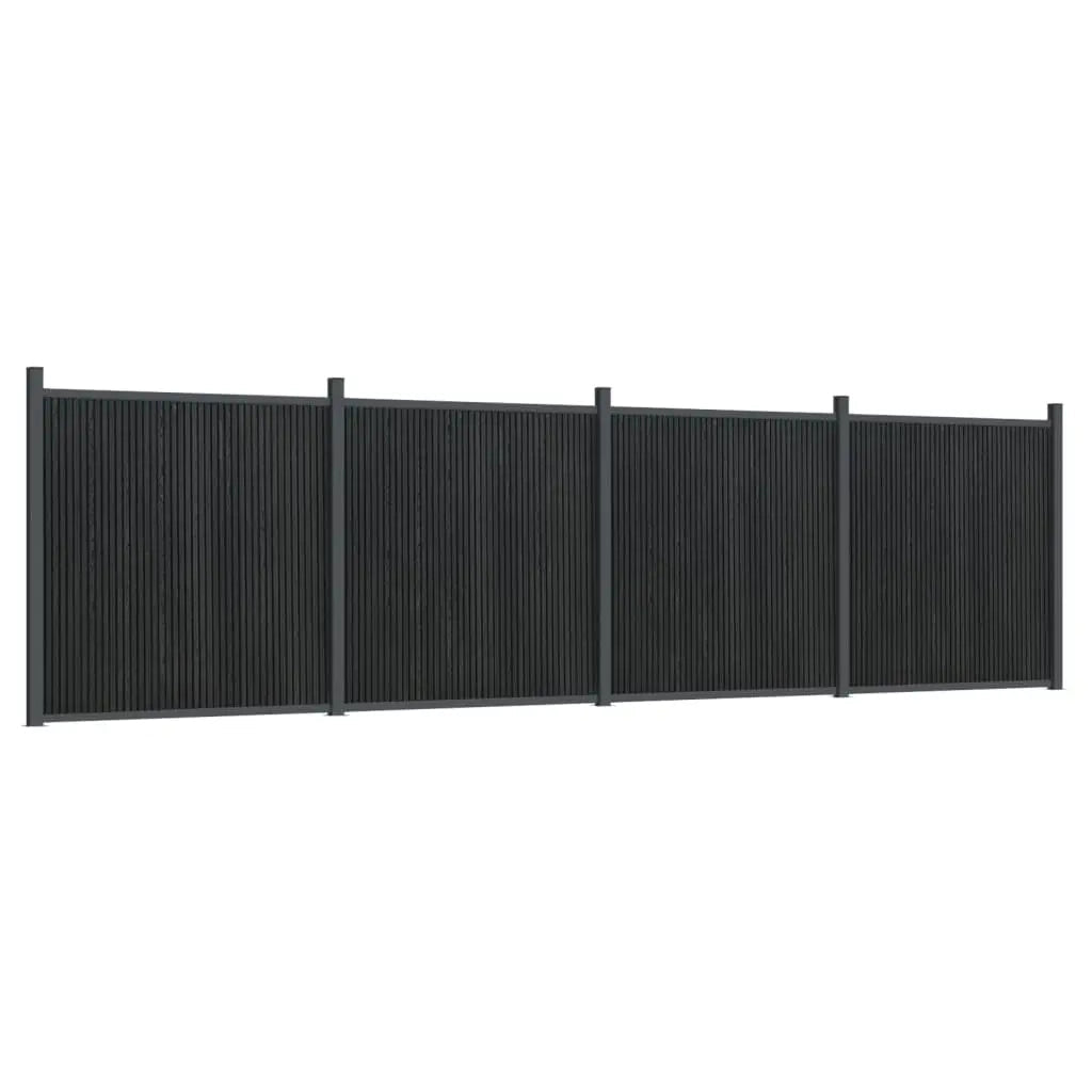 Panel De Valla Wpc Gris 699x186 Cm / Vetonek_0