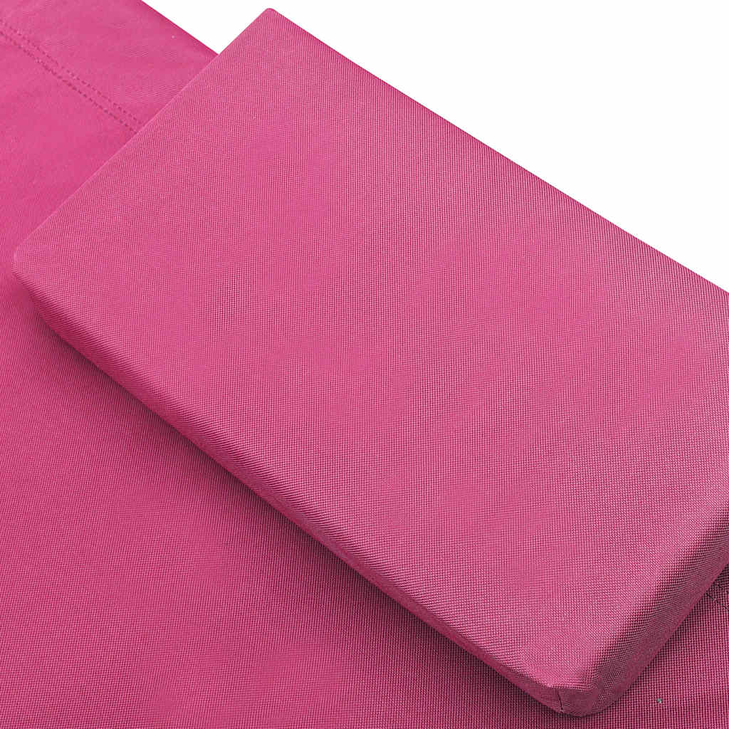 Tumbona De Jardín Con Toldo Y Cojines Rosa_4