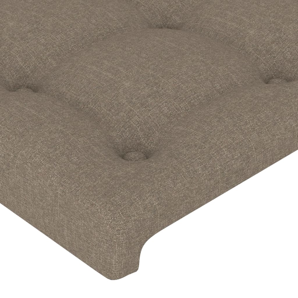 Estructura De Cama Con Cabecero De Tela Gris Taupe 90x200 Cm / Vetonek_4