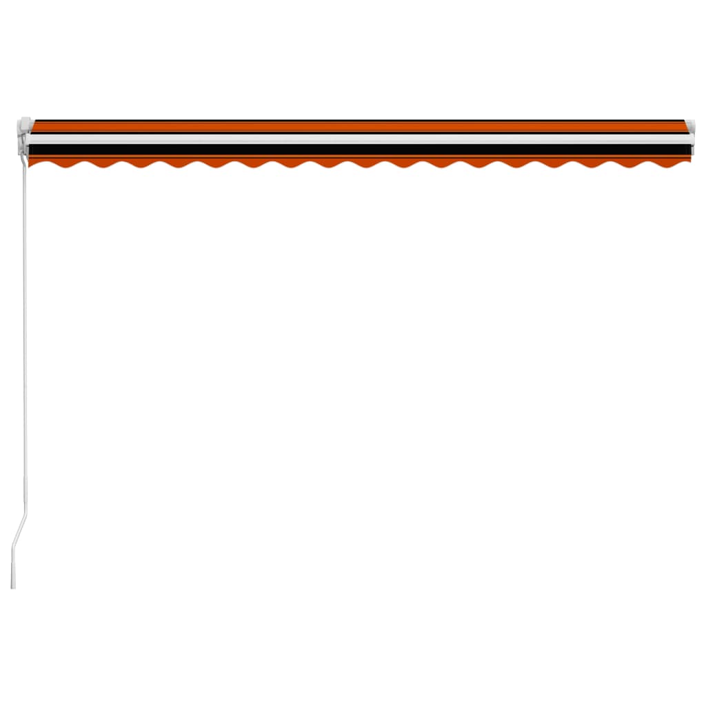 Toldo Manual Retráctil Naranja Y Marrón 450x300 Cm_3