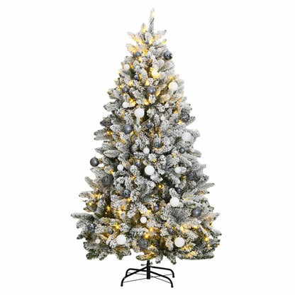 Vidaxl Árbol De Navidad Artificial Con Bisagras 300 Led Y Bolas 270 Cm_0