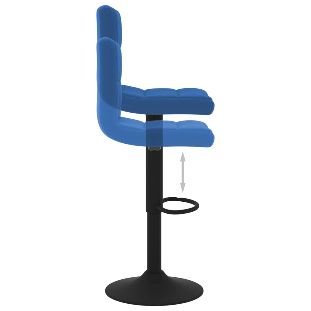 Taburete De Cocina De Terciopelo Azul_4
