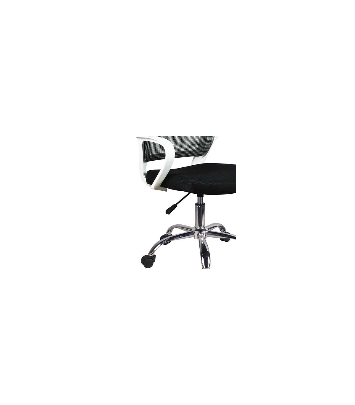 Silla Despacho De Diseño Moderno Giratoria Elevable Acabado Negro, 53 Cm(ancho) 79/91 Cm(_1