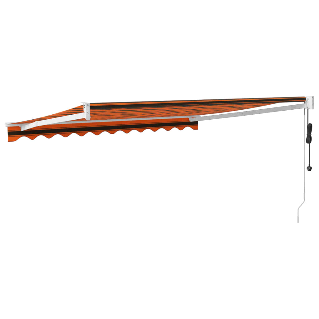 Toldo Retráctil Automático Naranja Y Marrón 3x2,5 M_4