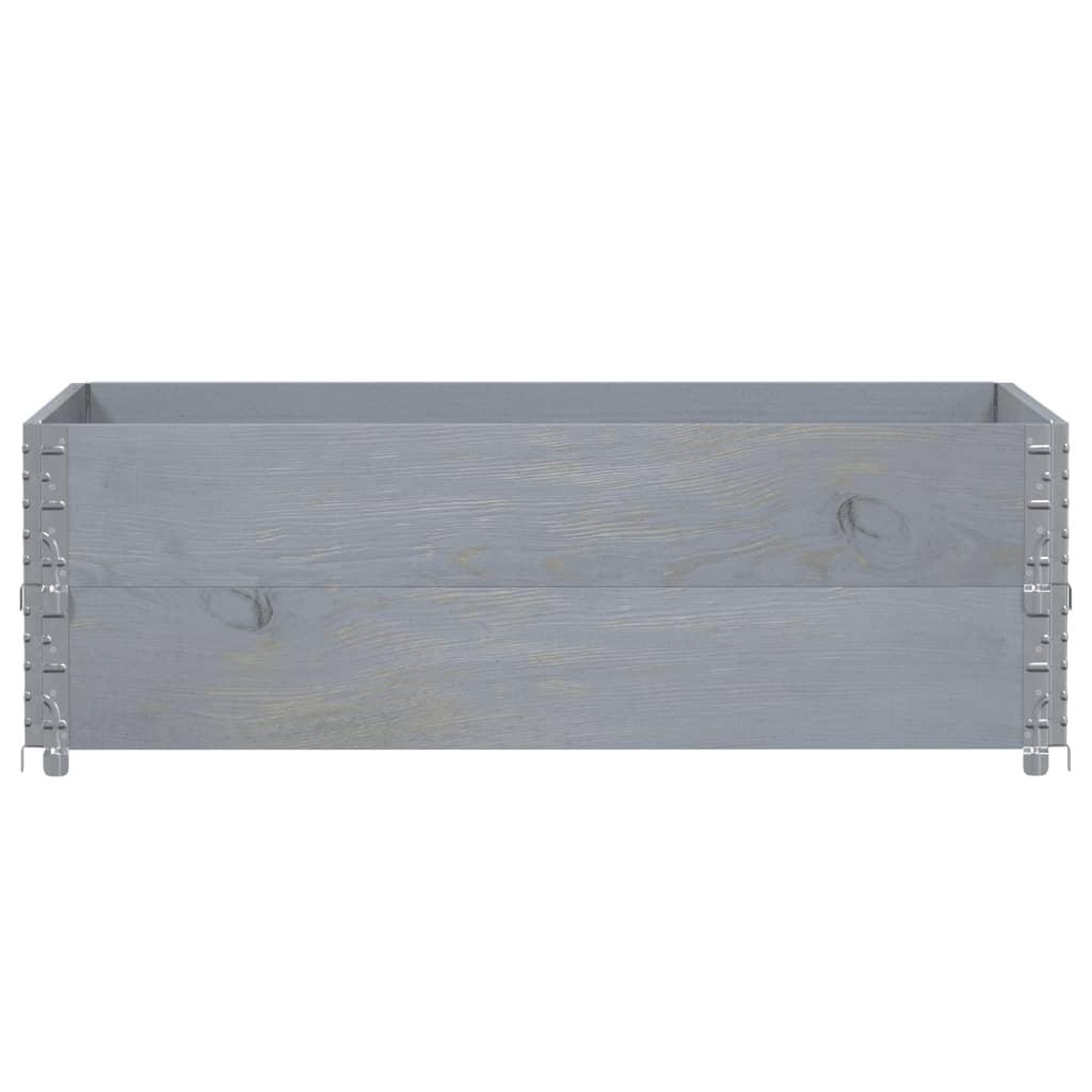 Jardinera De Madera Maciza De Pino Gris 120x80 Cm_2