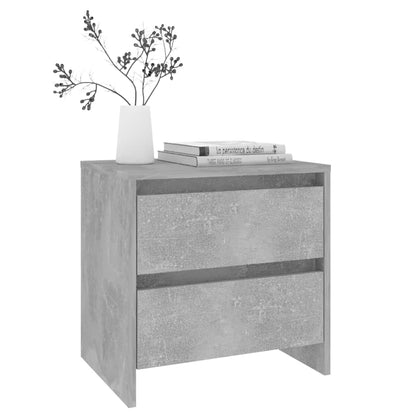 Mesita De Noche Madera Ingeniería Gris Hormigón 45x34,5x44,5 Cm_4