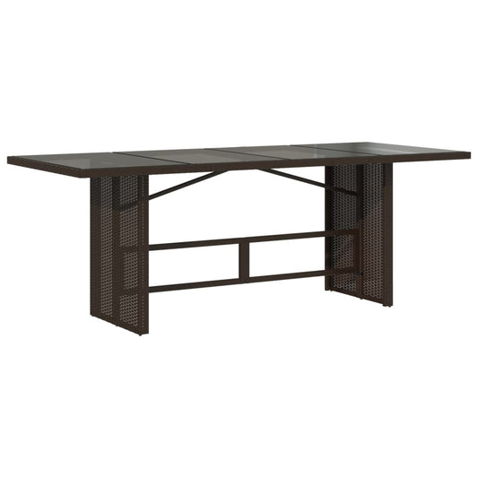 Set De Mesa Y Sillas Jardín 7 Pzas Con Cojines Ratán Pe Marrón / Vetonek_0