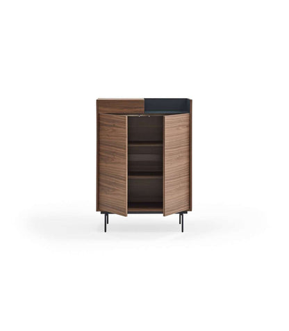Mueble Auxiliar Modelo Valley 2 Puertas 1 Cajón Acabado Nogal/azul Oscuro, 40cm(ancho) 13_5