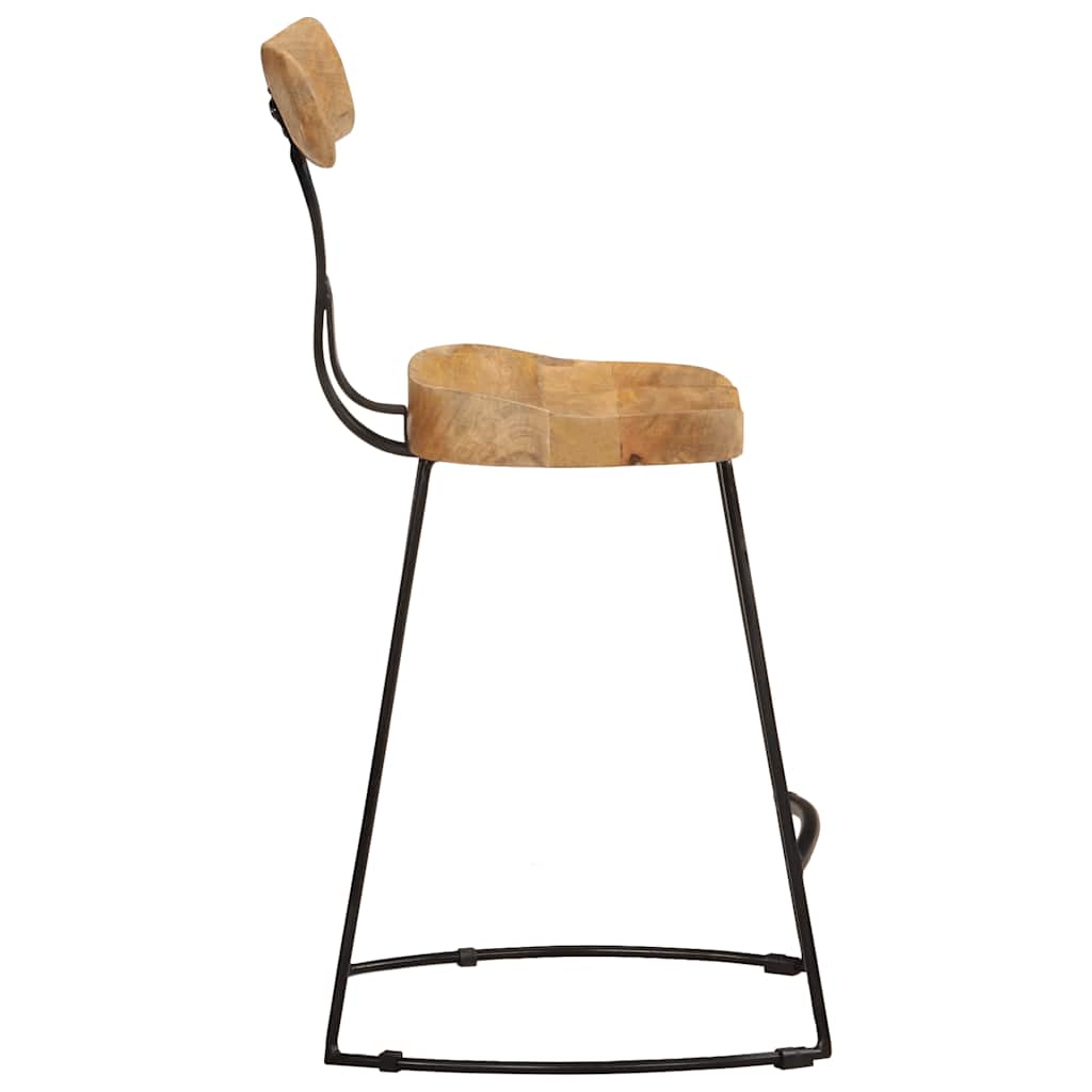 Taburetes De Barra 2 Uds Madera Maciza De Mango 49x43x79 Cm_1
