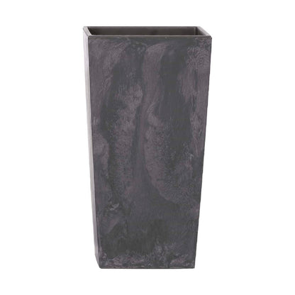 Maceta Alta 19 L Prosperplast Urbi Square Effect De Plástico Con Depósito En Color Antracita, 44,9 (alto) X 24 (ancho) X 24 (profundo) Cms_0