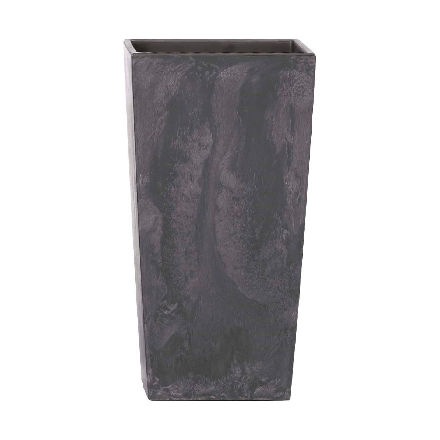 Maceta Alta 19 L Prosperplast Urbi Square Effect De Plástico Con Depósito En Color Antracita, 44,9 (alto) X 24 (ancho) X 24 (profundo) Cms_0