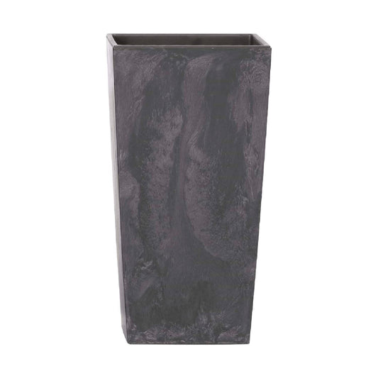 Maceta Alta 19 L Prosperplast Urbi Square Effect De Plástico Con Depósito En Color Antracita, 44,9 (alto) X 24 (ancho) X 24 (profundo) Cms_0