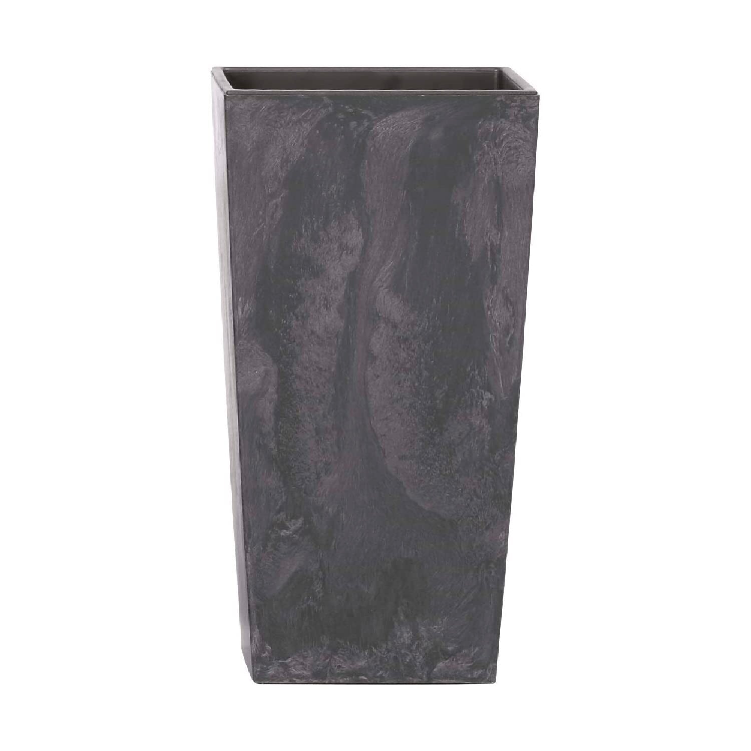 Maceta Alta 35 L Prosperplast Urbi Square Effect De Plástico Con Depósito En Color Antracita, 55 (alto) X 29,5 (ancho) X 29,5 (profundo) Cms_0