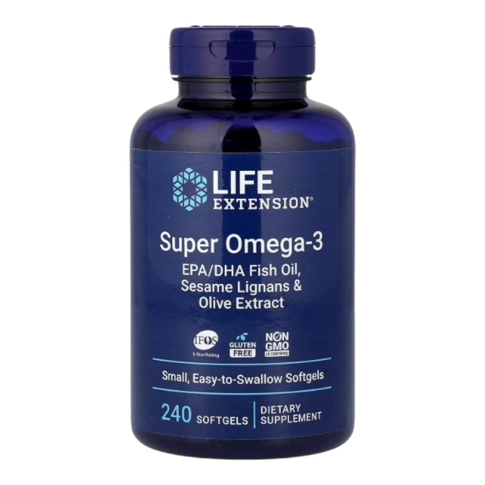 Super Omega-3 Epa/dha Fish Oil Sesame Lignans & Olive Extract 240 Perlas_0