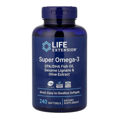Super Omega-3 Epa/dha Fish Oil Sesame Lignans &amp; Olive Extract 240 Perlas_0