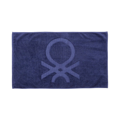 Alfombra De Baño 50x80cm 1000gsm 100% Algodon C/ Logo Bordado Azul Marino Core Benetton_0