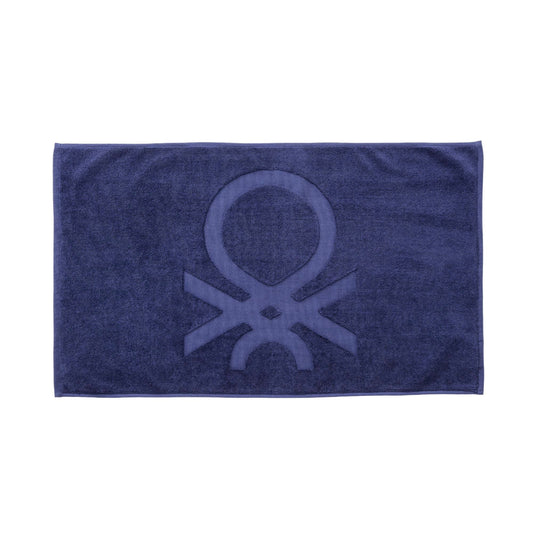Alfombra De Baño 50x80cm 1000gsm 100% Algodon C/ Logo Bordado Azul Marino Core Benetton_0