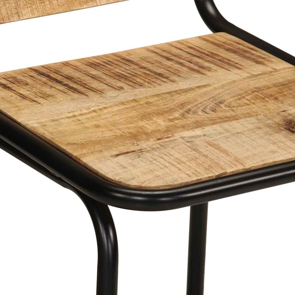 Taburetes De Barra 4 Uds 46x35,5x70 Cm Madera Maciza De Mango_4