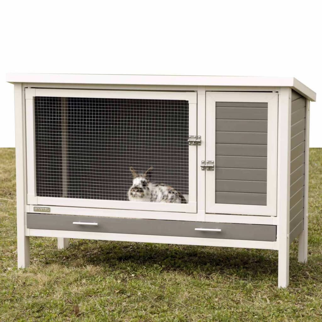 Kerbl Conejera Eco Samy Plástico Gris Y Blanco 116x57x82 Cm_2