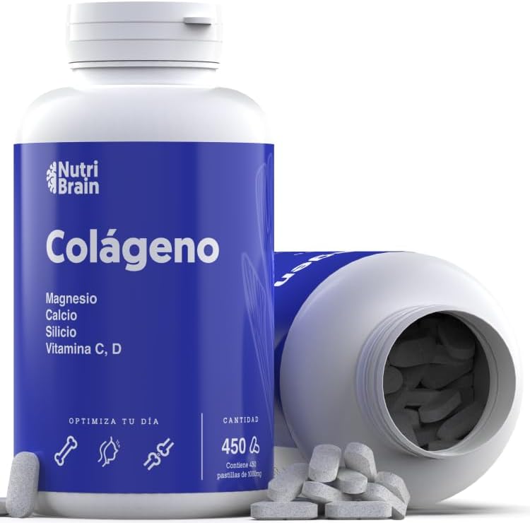 Colágeno Hidrolizado Con Silicio Y Magnesio Nutribrain 450 Comprimidos_0