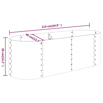 Jardinera Acero Galvanizado Antracita 114x40x36 Cm_5