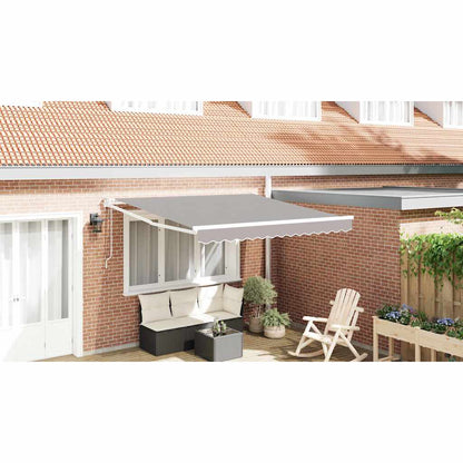 Toldo Retráctil Gris Claro 300 X 250 X 165 Cm Poliéster Y Metal_1