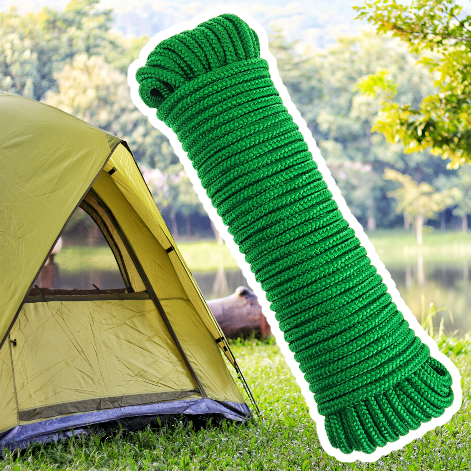 Cuerda Trenzada Multifilamento Pp 10 M X 6 Mm Verde_2