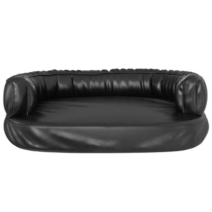 Vidaxl Cama Para Perros De Espuma Cuero Sintético Negro 60x42 Cm_3