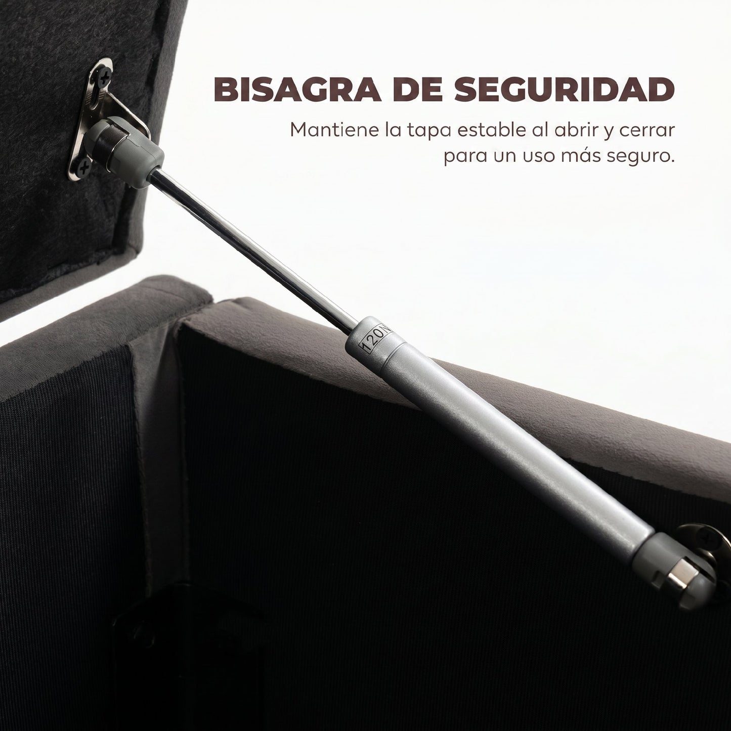 Homcom Puff Almacenaje Banco Almacenaje 141l 137x41x42 Cm Carga 240 Kg Gris_5