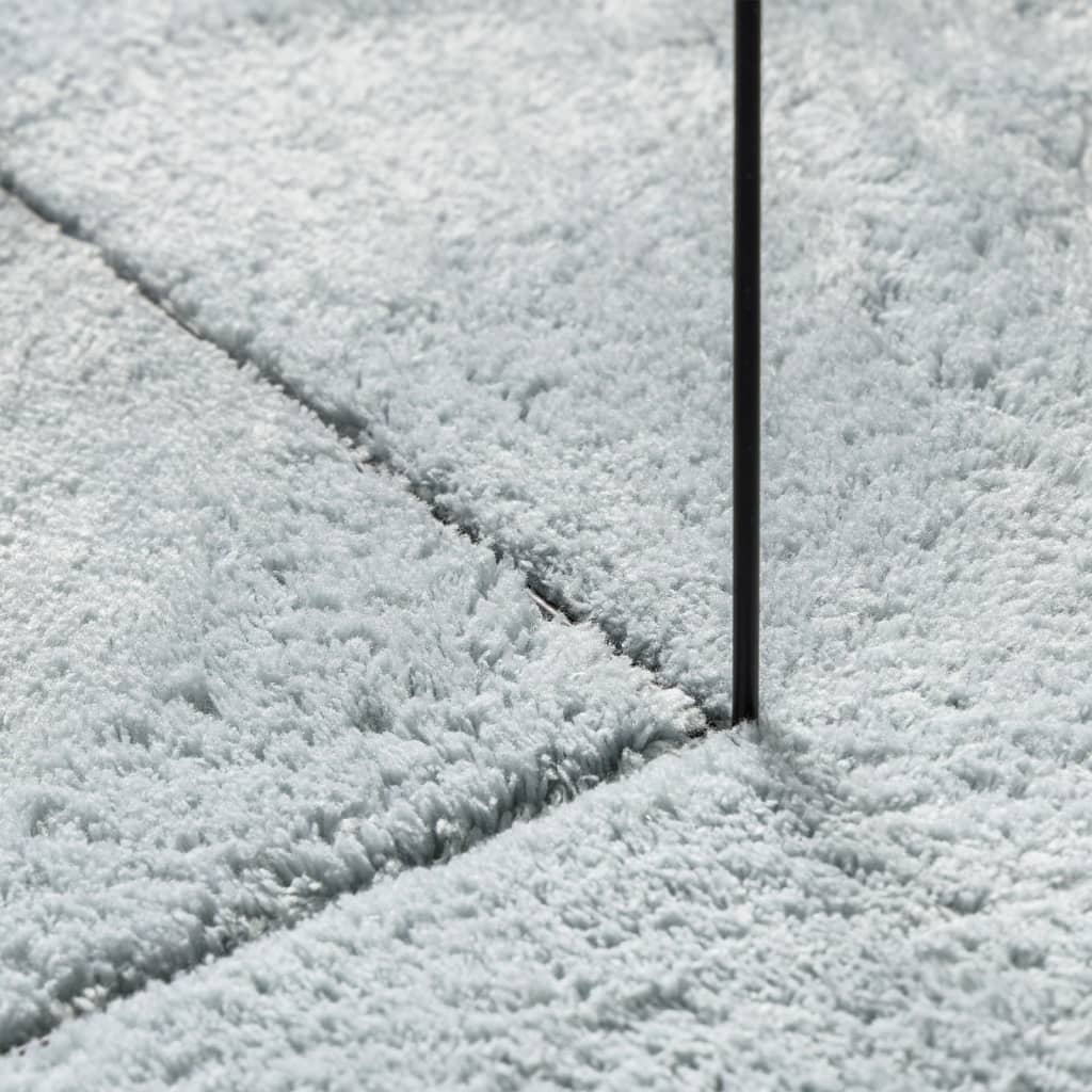 Alfombra De Pelo Corto Suave Lavable Huarte Azul Ø 120 Cm / Vetonek_0