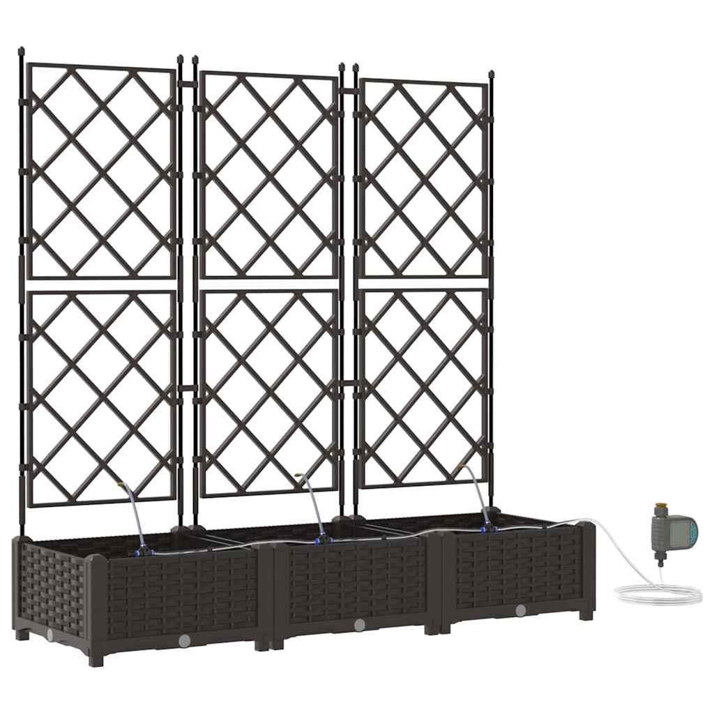 Vidaxl Jardineras Marrón 120 X 40 X 126 Cm Acero_0