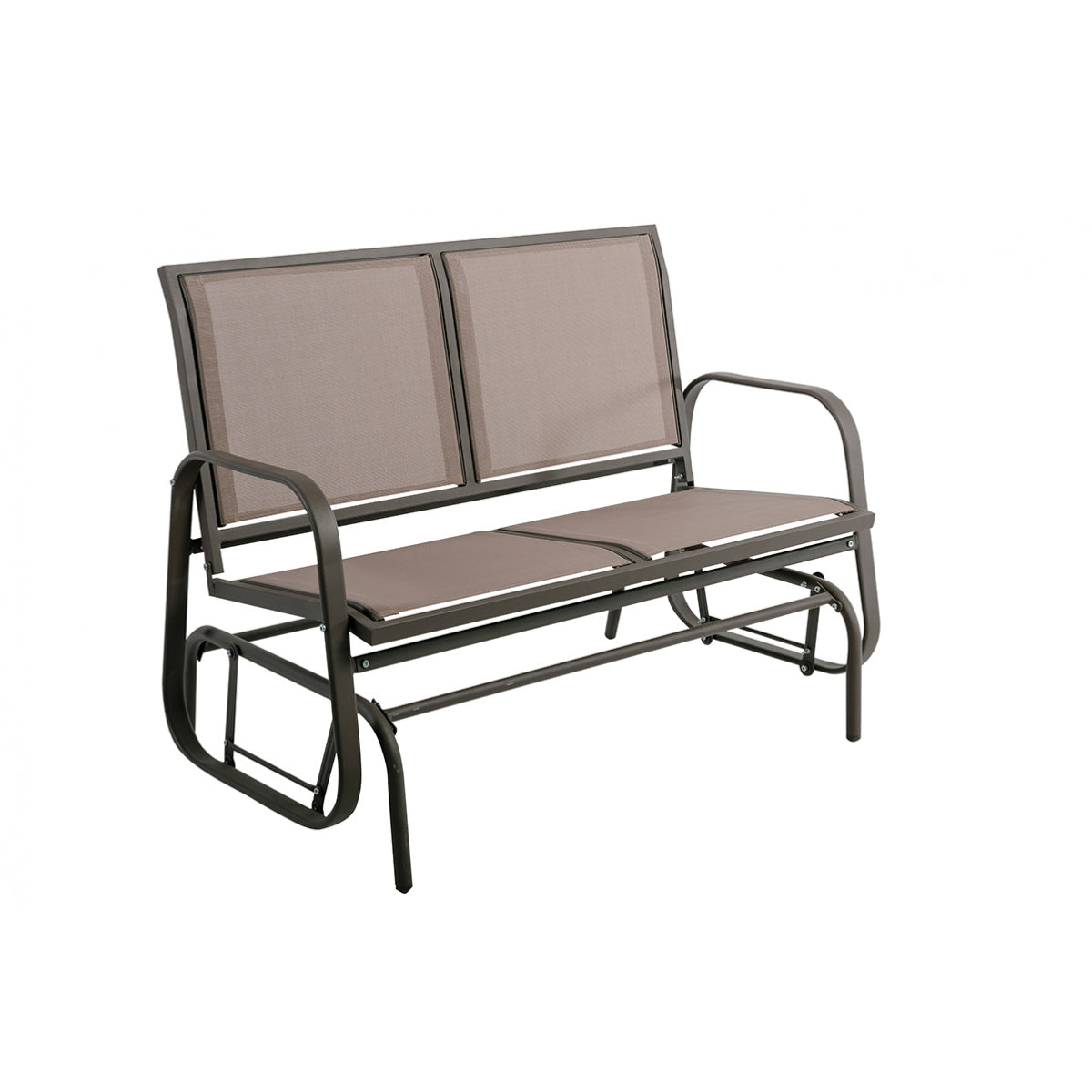 Banco Balancín Marrón Para 2 Personas - Muebles De Jardín - 118x74x89,5cm_1