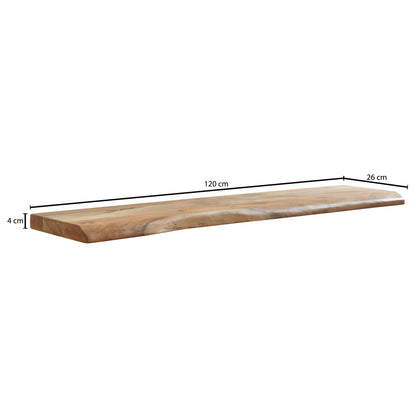 Estantería De Pared 120 Cm En Madera Maciza De Acacia_3