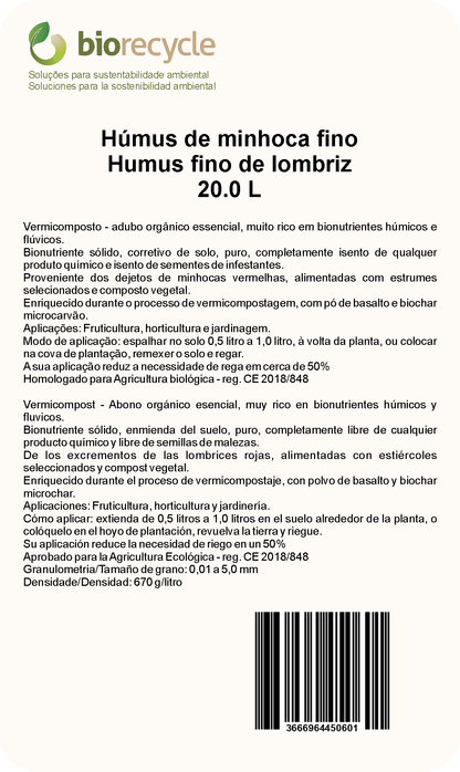Vermicompost Humus De Lombriz - 20.0 L_1