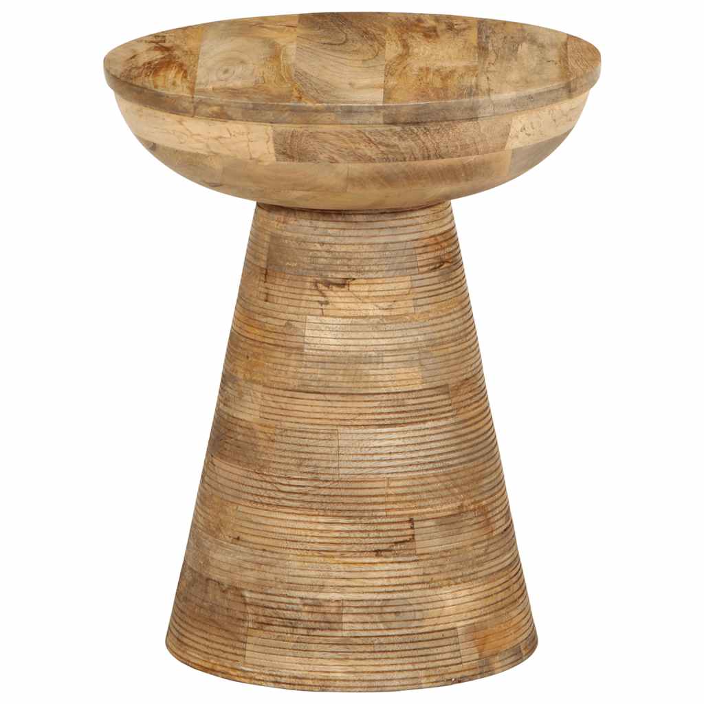 Mesa Auxiliar Madera Maciza De Mango Ø37x45 Cm_1