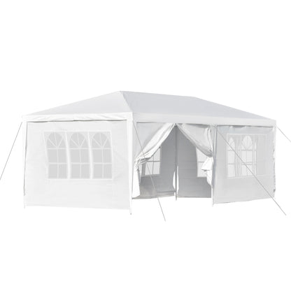Outsunny Carpa Para Fiestas 6x3 M Con 2 Puertas 4 Paredes Extraíbles_0