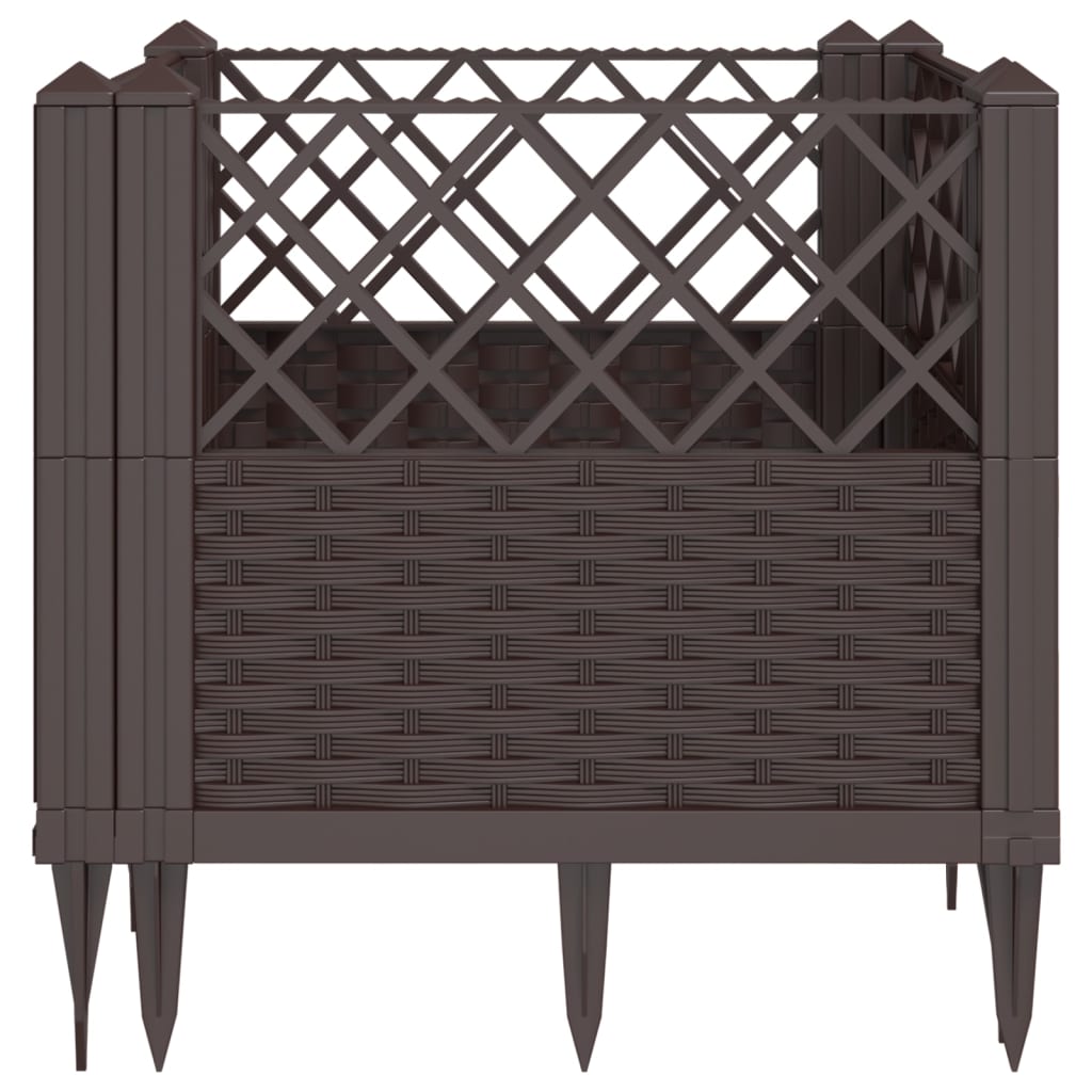 Jardinera Con Clavijas Pp Marrón 43,5x43,5x43,5 Cm_3