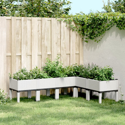 Jardinera Con Patas Pp Blanco 160x120x42 Cm_1