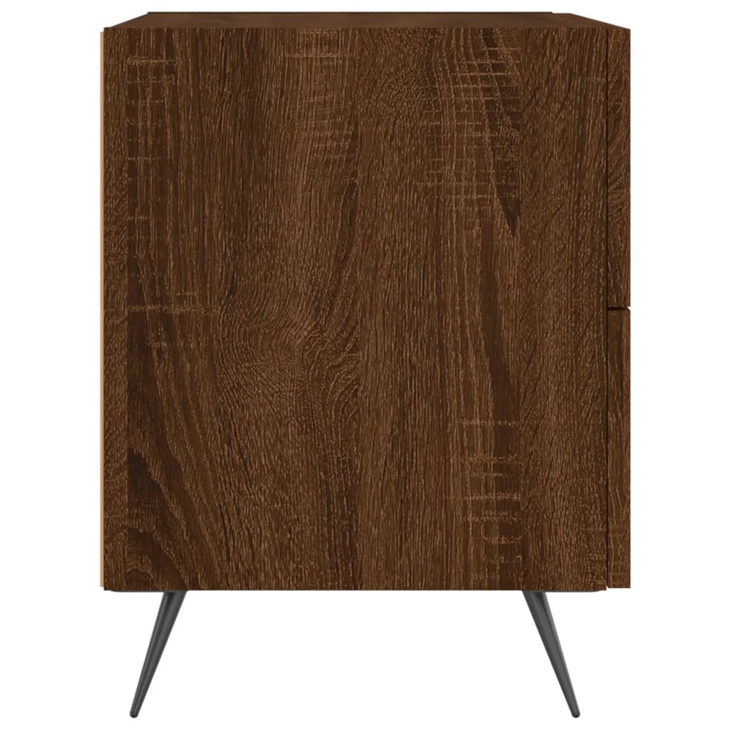 Mesita De Noche Madera De Ingeniería Marrón Roble 40x35x47,5 Cm_3