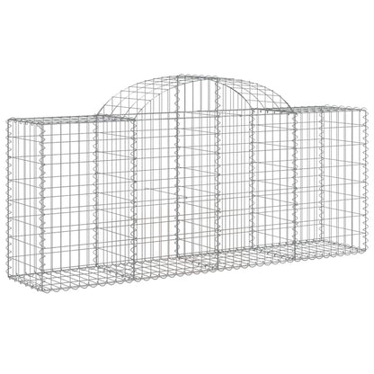 Cestas De Gaviones 25 Uds Forma De Arco Hierro 200x50x80/100 Cm_2
