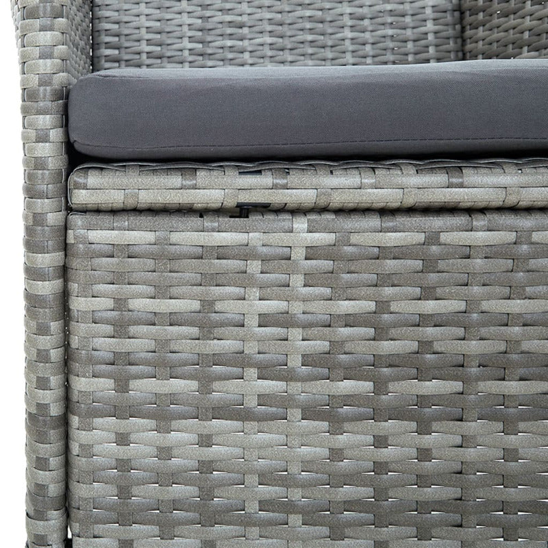 Vidaxl Sillas De Comedor De Jardín 4 Unidades Ratán Sintético Gris_5