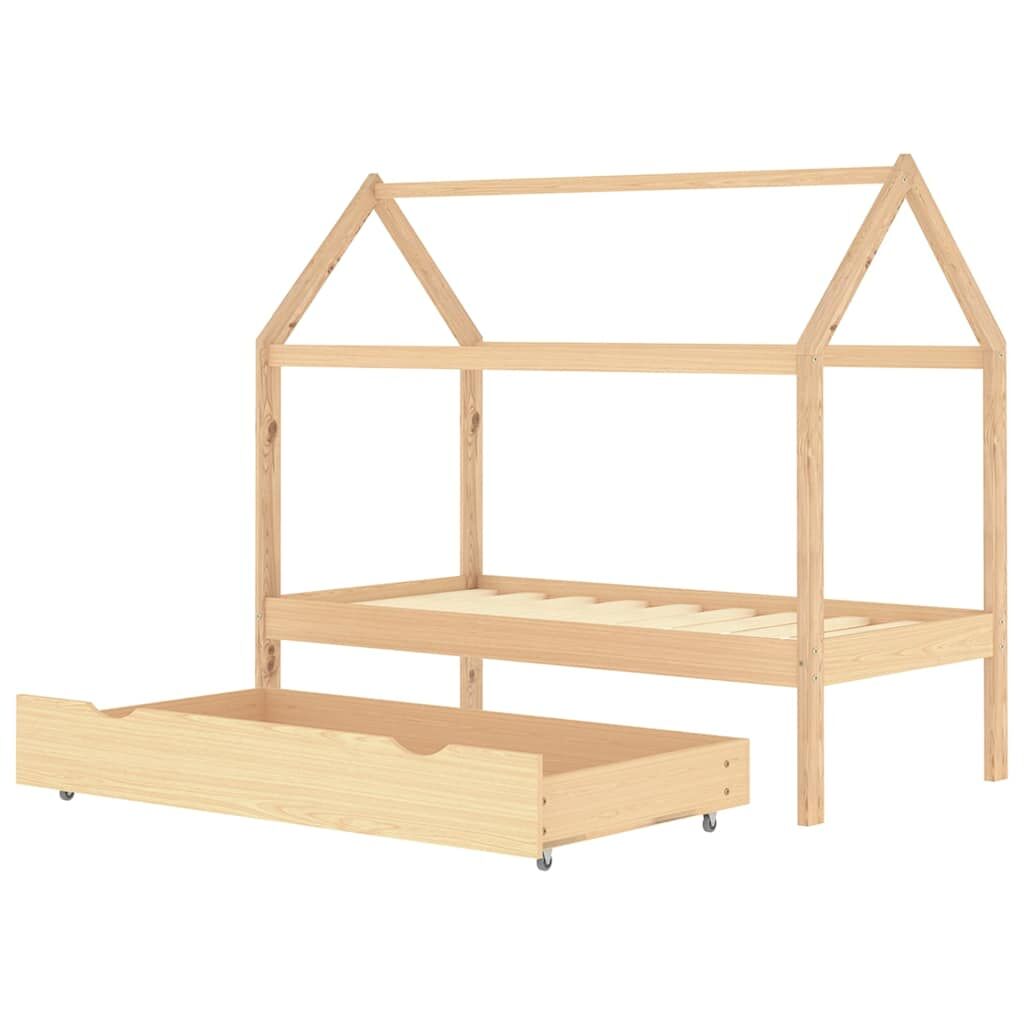 Vidaxl Estructura Cama Infantil Con Cajón Madera Pino Maciza 80x160 Cm_4