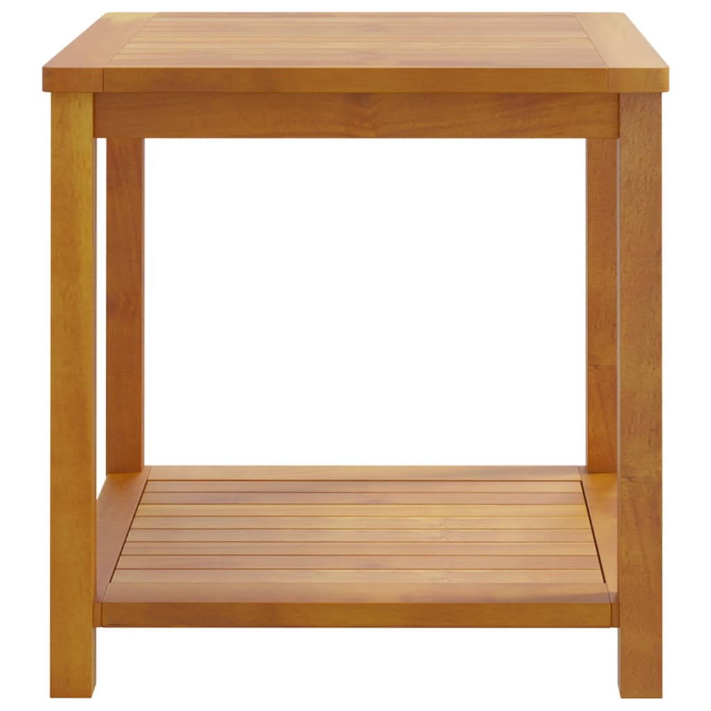 Mesa Auxiliar De Madera Maciza De Acacia 45x45x45 Cm_1